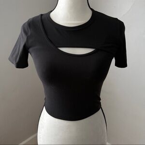 Lululemon Get Centered Short-Sleeve Cropped Shirt Black Size 4